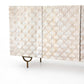 Rio Media Console - Round Cut White Wash