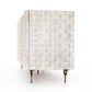 Rio Media Console - Round Cut White Wash