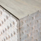 Rio Media Console - Round Cut White Wash