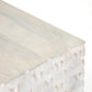 Rio Media Console - Round Cut White Wash