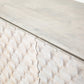 Rio Media Console - Round Cut White Wash