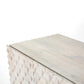 Rio Media Console - Round Cut White Wash