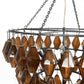 Adeline Large Round Chandelier - Amber Glass