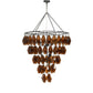 Adeline Large Round Chandelier - Amber Glass
