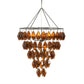 Adeline Large Round Chandelier - Amber Glass