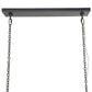 Adeline Rectangular Chandelier - Amber Glass