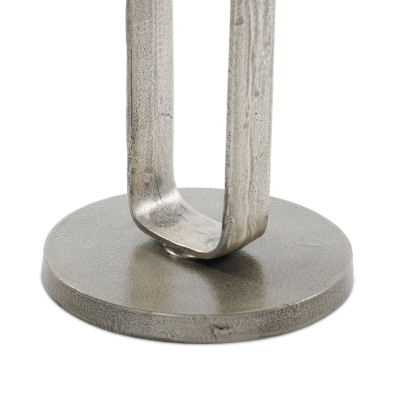 Douglas End Table - Raw Antique Nickel