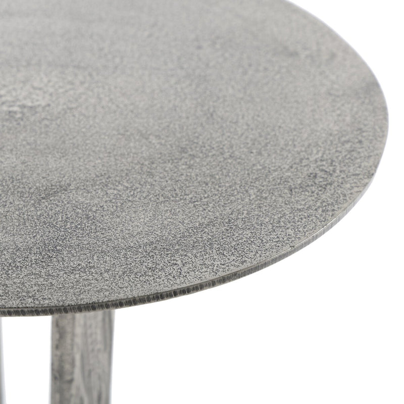 Douglas End Table - Raw Antique Nickel