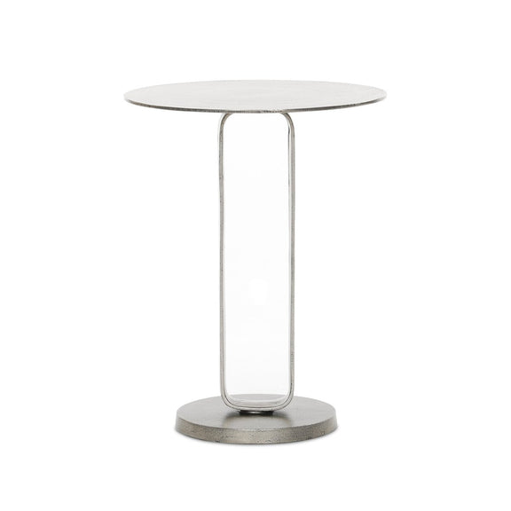 Douglas End Table - Raw Antique Nickel