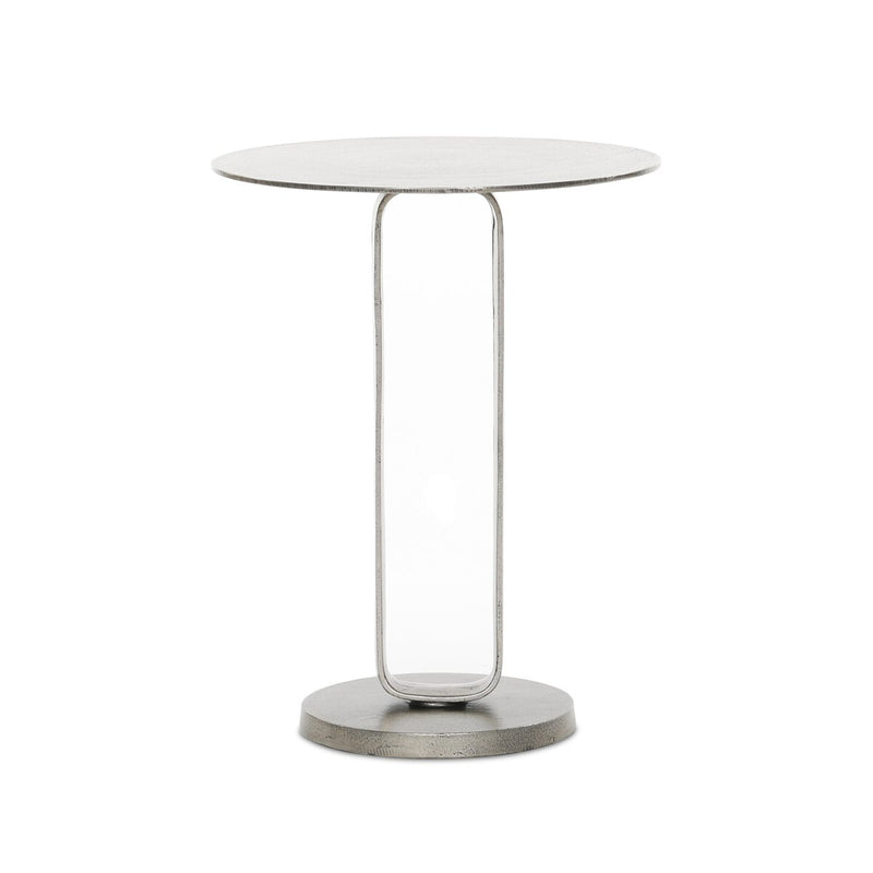 Douglas End Table - Raw Antique Nickel