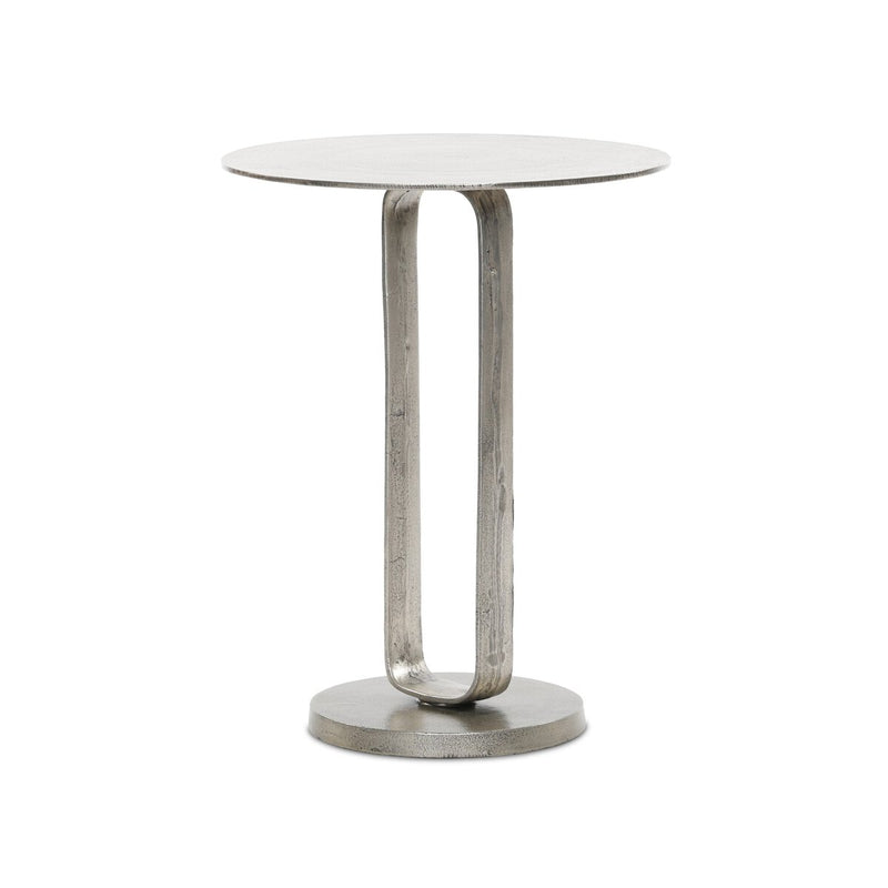 Douglas End Table - Raw Antique Nickel