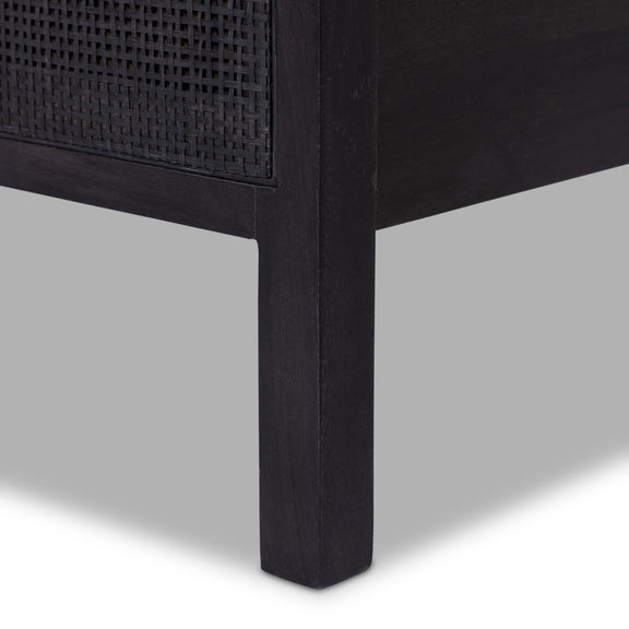 Sydney Bed - Black Wash & Black Cane
