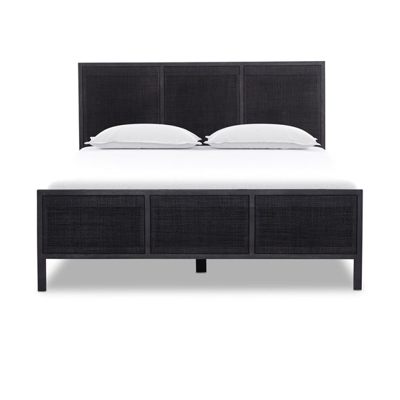 Sydney Bed - Black Wash & Black Cane