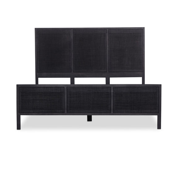 Sydney Bed - Black Wash & Black Cane