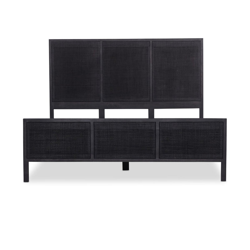 Sydney Bed - Black Wash & Black Cane