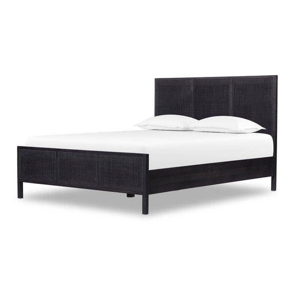 Sydney Bed - Black Wash & Black Cane