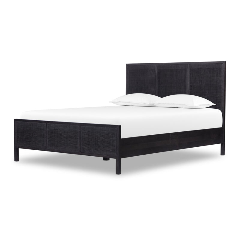 Sydney Bed - Black Wash & Black Cane