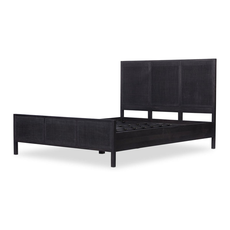 Sydney Bed - Black Wash & Black Cane