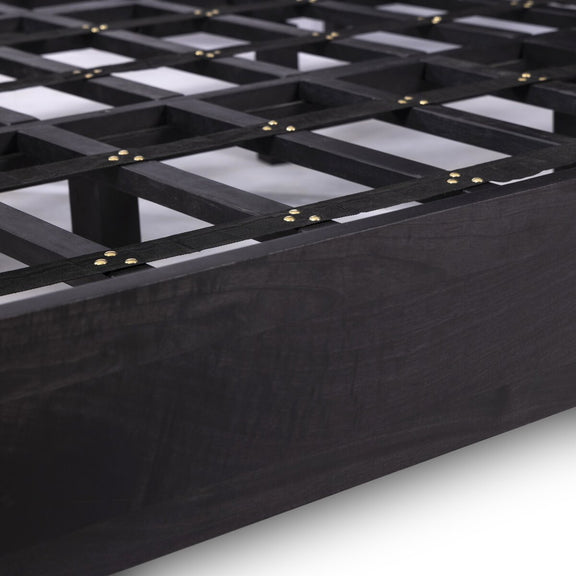 Sydney Bed - Black Wash & Black Cane