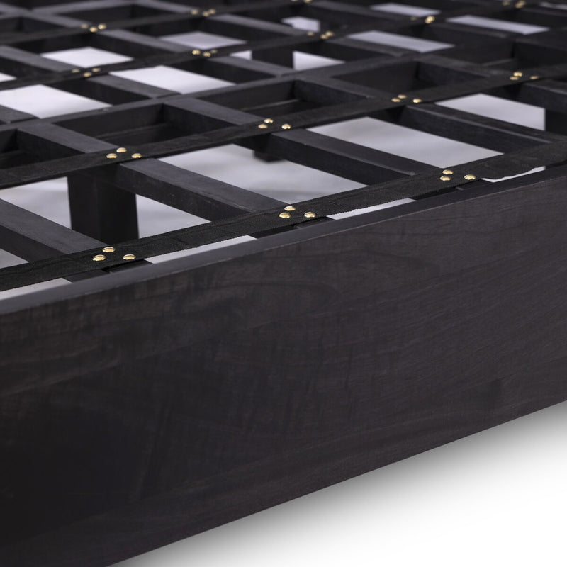 Sydney Bed - Black Wash & Black Cane