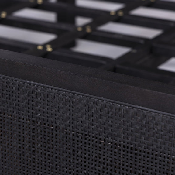 Sydney Bed - Black Wash & Black Cane
