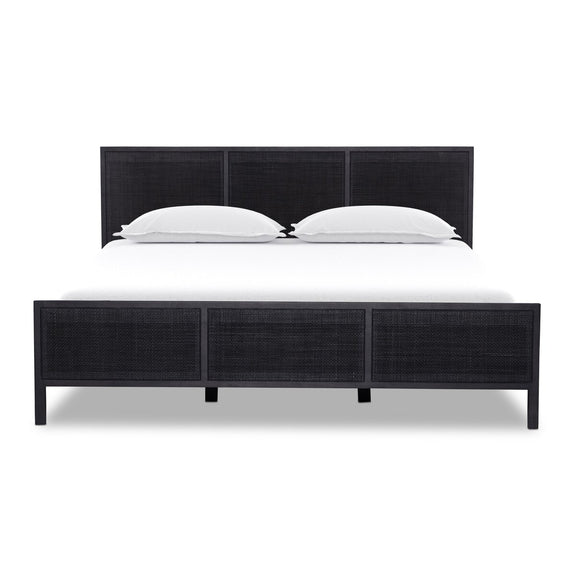 Sydney Bed - Black Wash & Black Cane