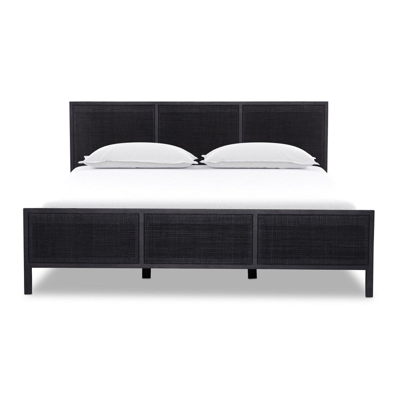Sydney Bed - Black Wash & Black Cane