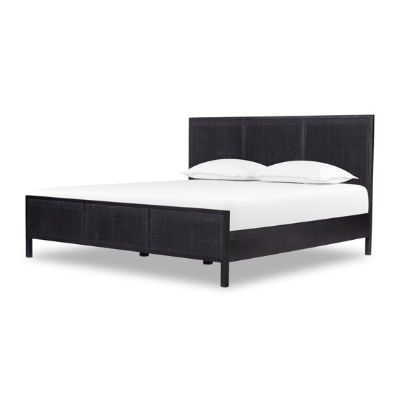 Sydney Bed - Black Wash & Black Cane