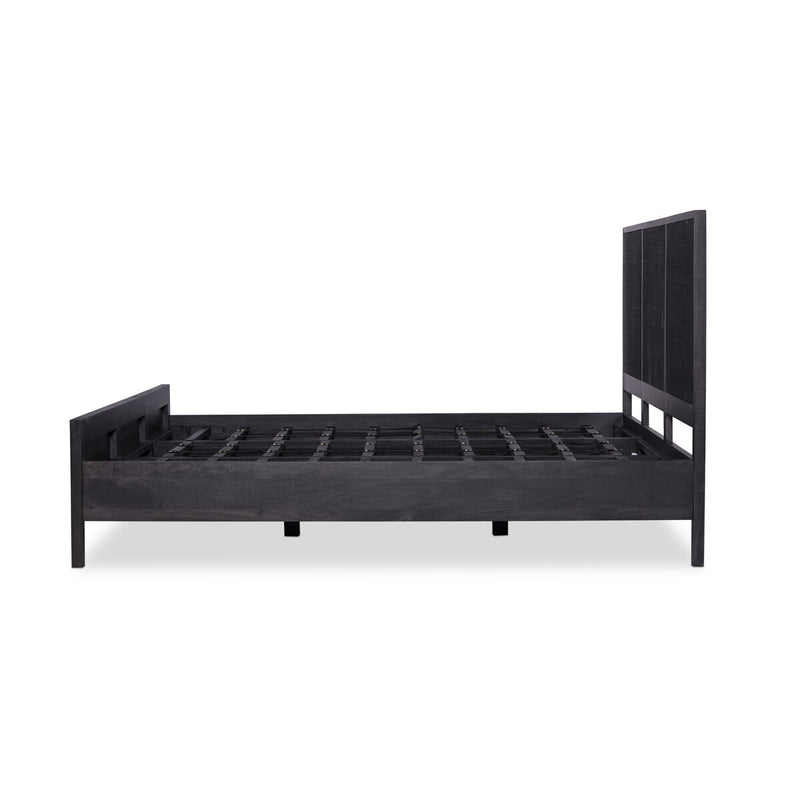 Sydney Bed - Black Wash & Black Cane