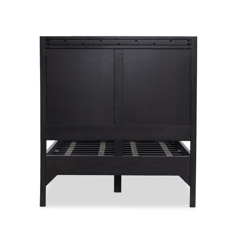 Sydney Bed - Black Wash & Black Cane