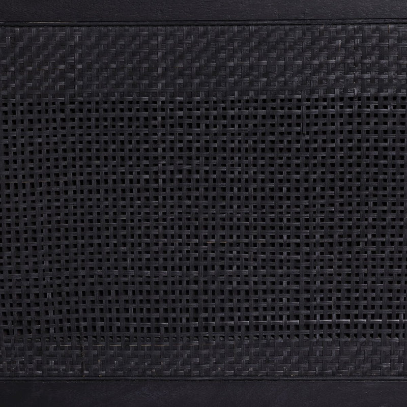 Sydney Bed - Black Wash & Black Cane