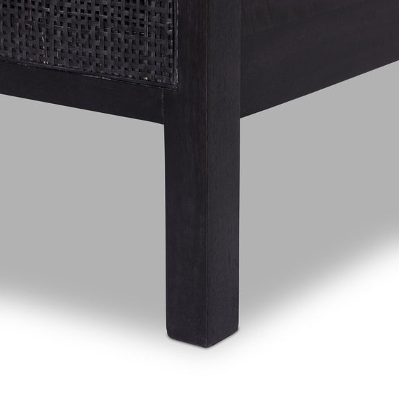 Sydney Bed - Black Wash & Black Cane