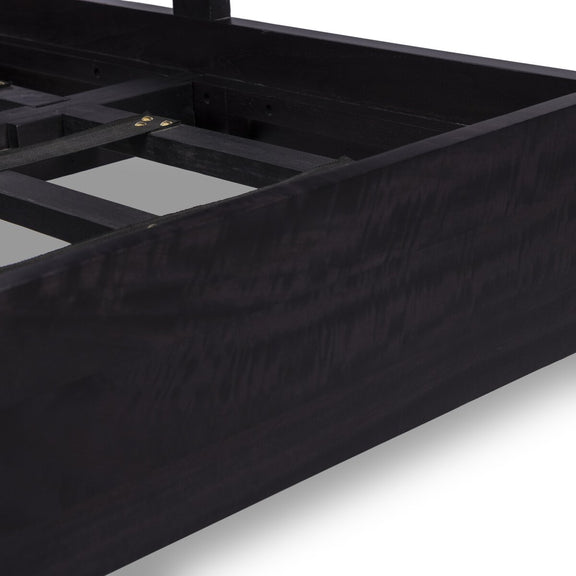 Sydney Bed - Black Wash & Black Cane