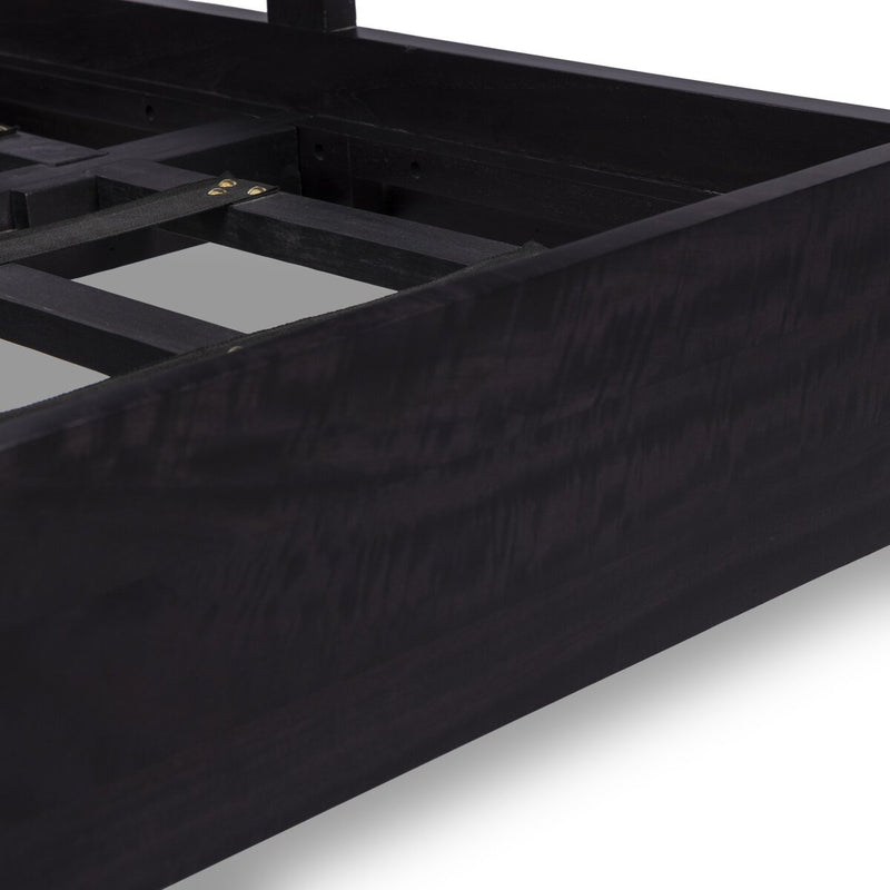 Sydney Bed - Black Wash & Black Cane