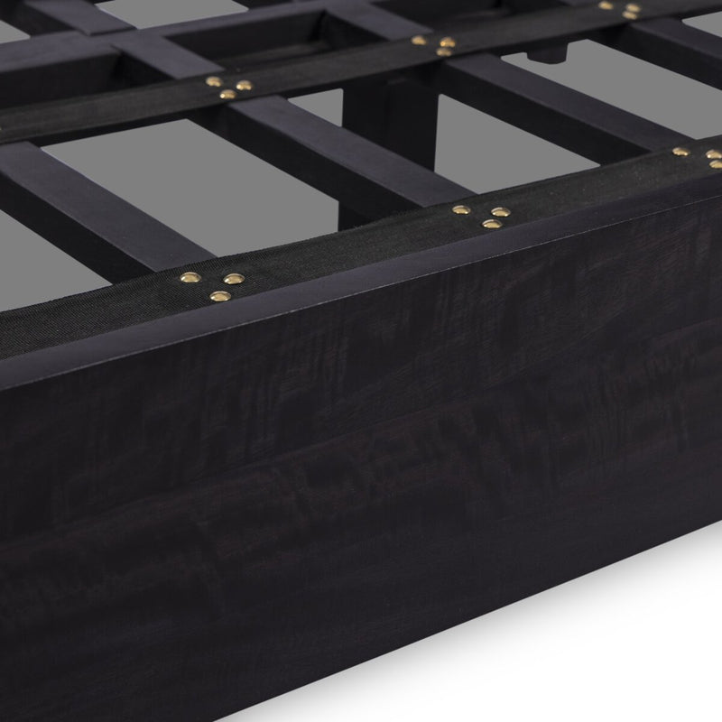 Sydney Bed - Black Wash & Black Cane