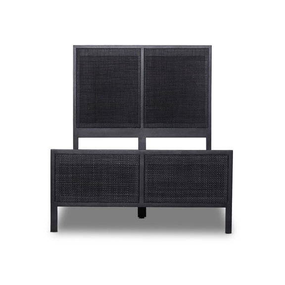 Sydney Bed - Black Wash & Black Cane