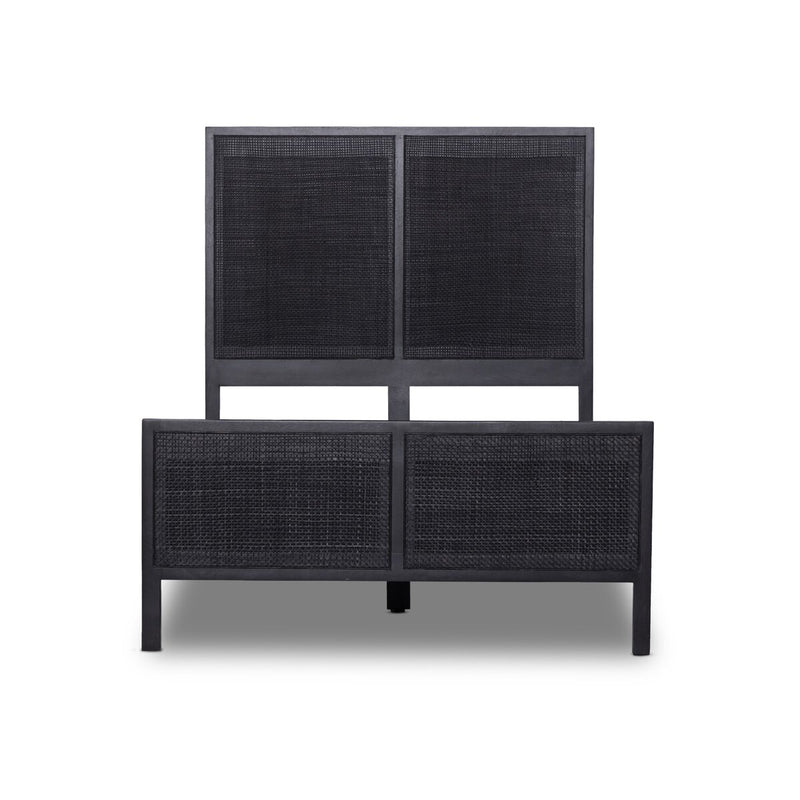 Sydney Bed - Black Wash & Black Cane