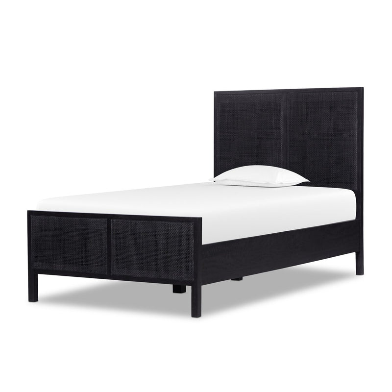 Sydney Bed - Black Wash & Black Cane