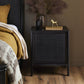 Sydney Nightstand - Black Wash & Black Cane