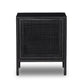 Sydney Nightstand - Black Wash & Black Cane