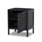 Sydney Nightstand - Black Wash & Black Cane