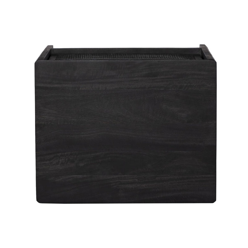 Sydney Nightstand - Black Wash & Black Cane