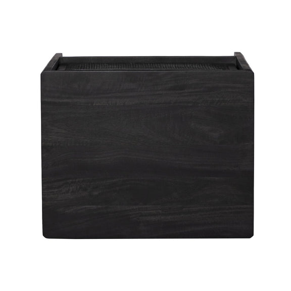 Sydney Nightstand - Black Wash & Black Cane