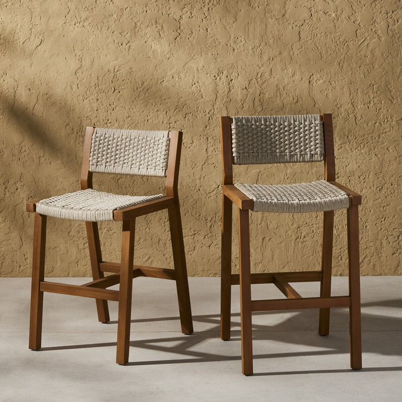 Delano Outdoor Bar + Counter Stool - Natural Teak