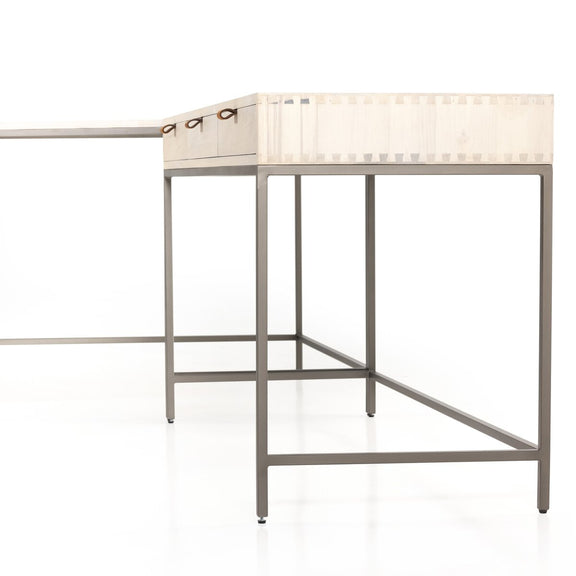 Trey Filing Cabinet Desk System - Dove Poplar