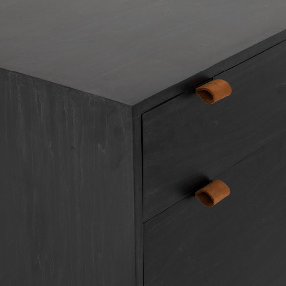 Trey Filing Cabinet Desk System - Black Wash Poplar