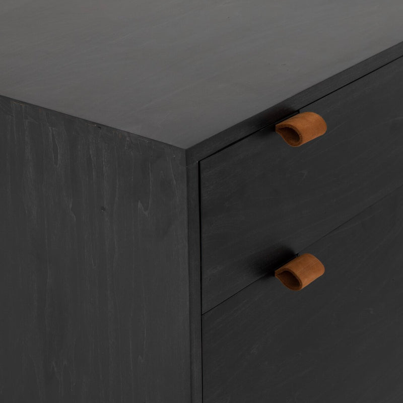 Trey Filing Cabinet Desk System - Black Wash Poplar