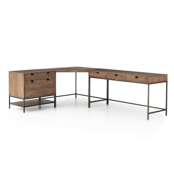 Trey Filing Cabinet Desk System - Auburn Poplar