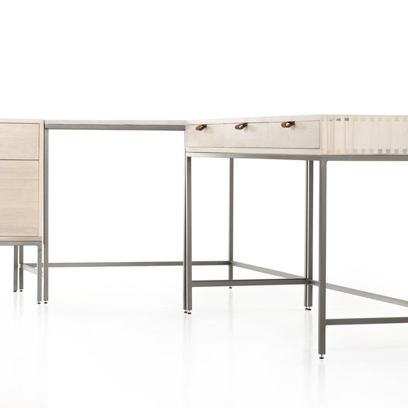 Trey Filing Credenza Desk System - Dove Poplar
