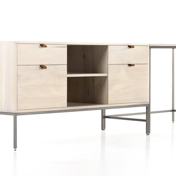 Trey Filing Credenza Desk System - Dove Poplar